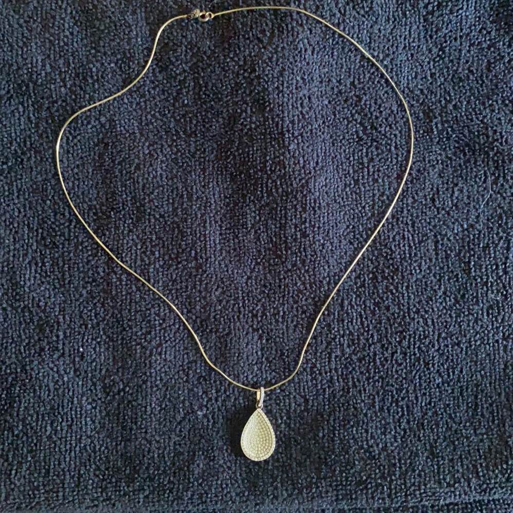 Gold plated tear drop necklace